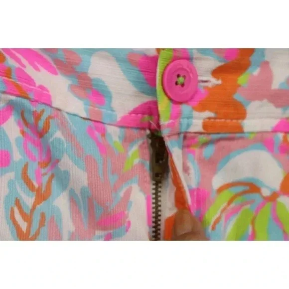 Lilly Pulitzer Women's Callahan Shorts-Neon-Size 0-Pockets - Picture 4 of 11